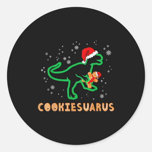 Adesivo Cookiesaurus Christmas Dinosaur Rex Sugar Cookie  (Frente)