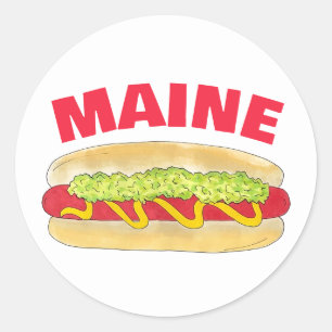 Adesivo Cookout de Comida Portland ME do Hotdog do Snapper