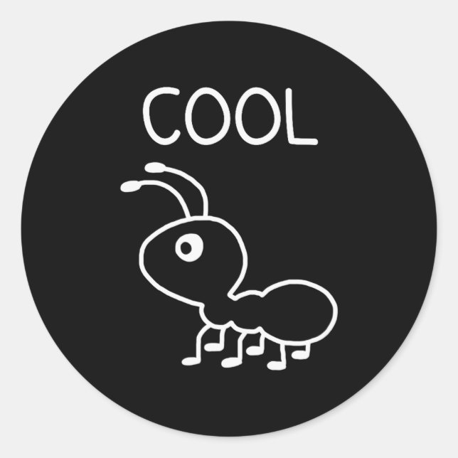 Adesivo Cool Ant, Puns, Funny, Jokes, Sarcastic  (Frente)