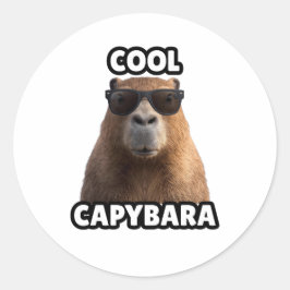 Adesivo Cool Capybara Sticker