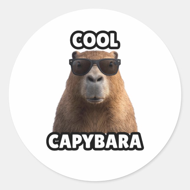 Adesivo Cool Capybara Sticker (Frente)