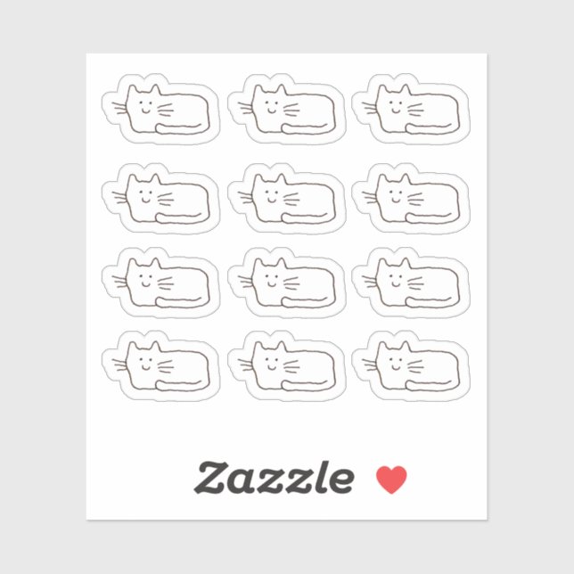 Adesivo Cool Cartoon Cats Custom-Cut Vinyl Stickers (Folha)