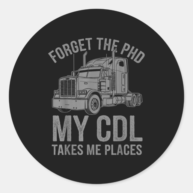 Adesivo Cool Cdl Trucker Art For Men Women Trucking Cdl Tr (Frente)