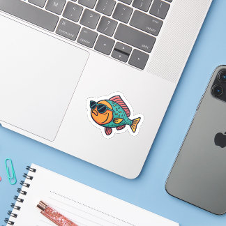 Adesivo Cool Fish with Sunglasses Sticker