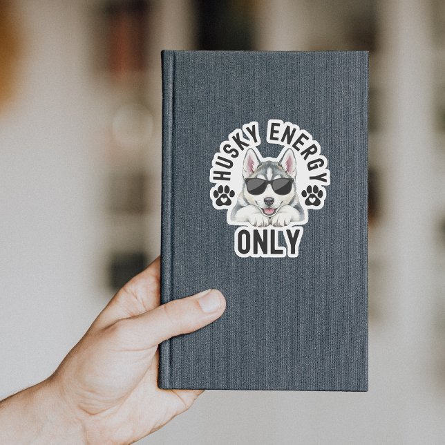 Adesivo Cool Husky Dog Energy (Husky Energy Only sticker
)