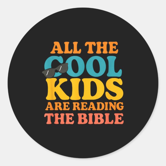 Adesivo Cool Kids Are Reading The Bible  (Frente)