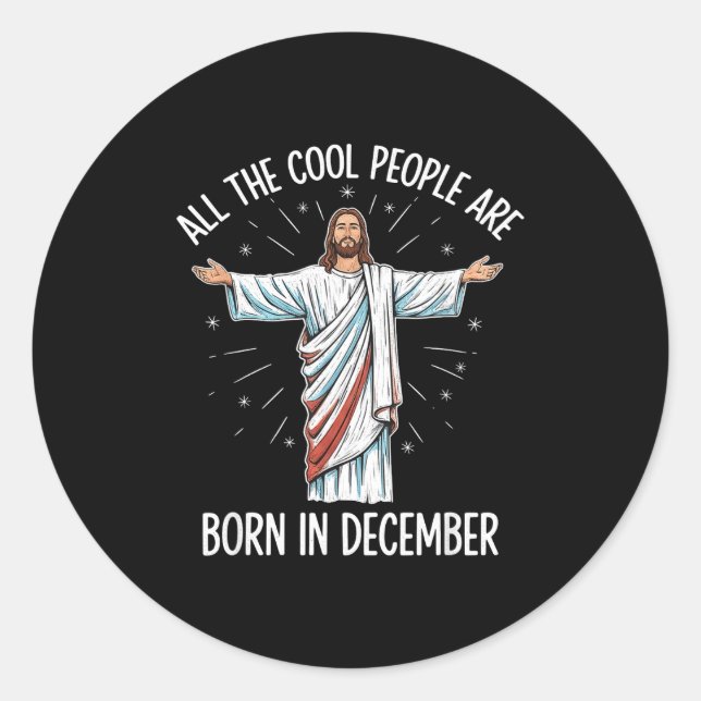 Adesivo Cool People December Birthday Sritual Theme  (Frente)
