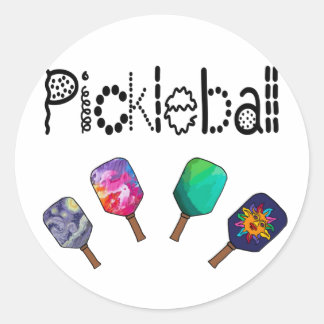 Adesivo Cool Pickleball and Paddles Sports Art