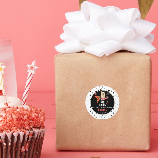 Adesivo Cool Punk Rockstar Any Age Birthday  (Festa)