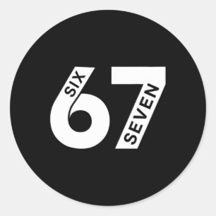 Adesivo Cool Six Seven Número Geração Alpha Gíria 6 7 Tend