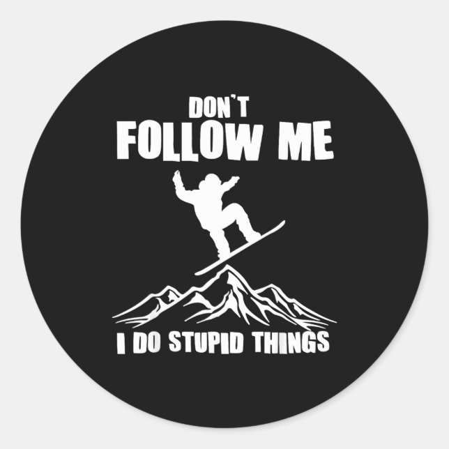 Adesivo Cool Snowboarding Art For Men Women Snowboard Snow (Frente)