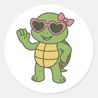 Adesivo Cool turtle with sunglasses