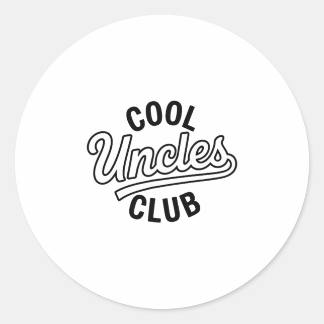 Adesivo Cool Uncles Club Uncle Ever Funny Cket Fathers Day (Frente)