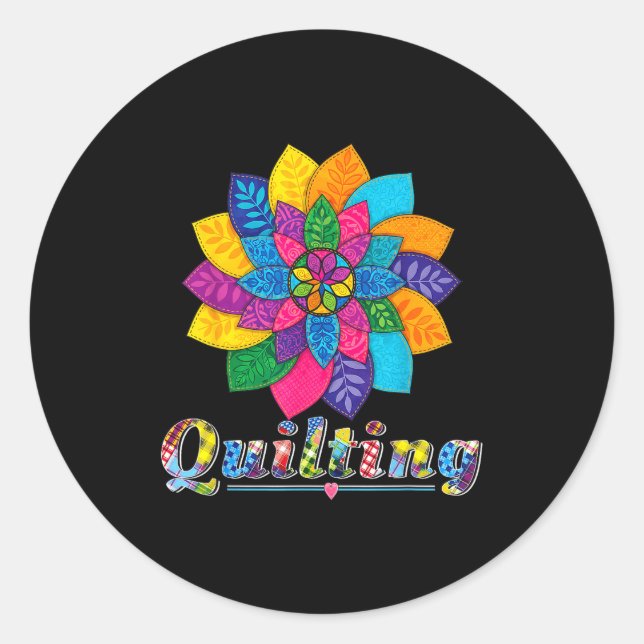 Adesivo Cool Women Quilting Sewing Love Quilt Patterns Qui (Frente)