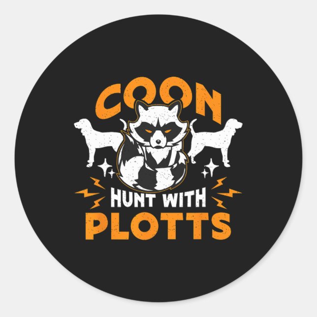 Adesivo Coon Hunt com Plotts caçando caçadores de casulos  (Frente)