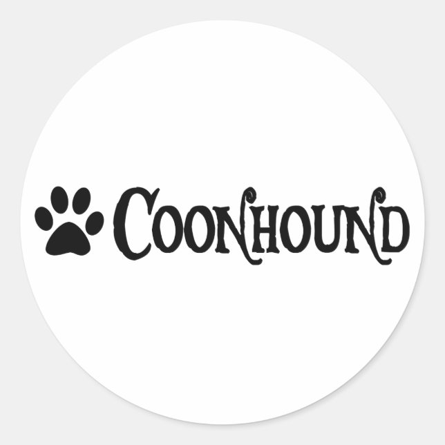 Adesivo Coonhound (estilo pirata com impressão digital) (Frente)
