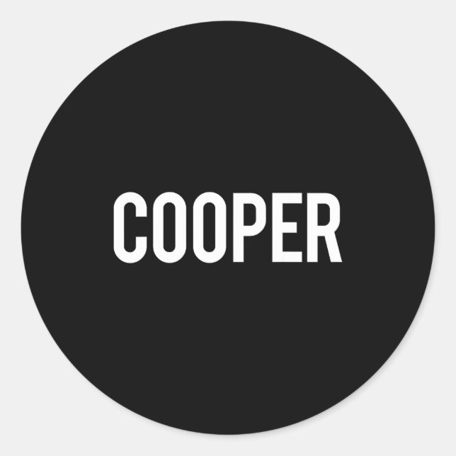 Adesivo Cooper - Cool New Funny Name Fan Gift Tee  (Frente)