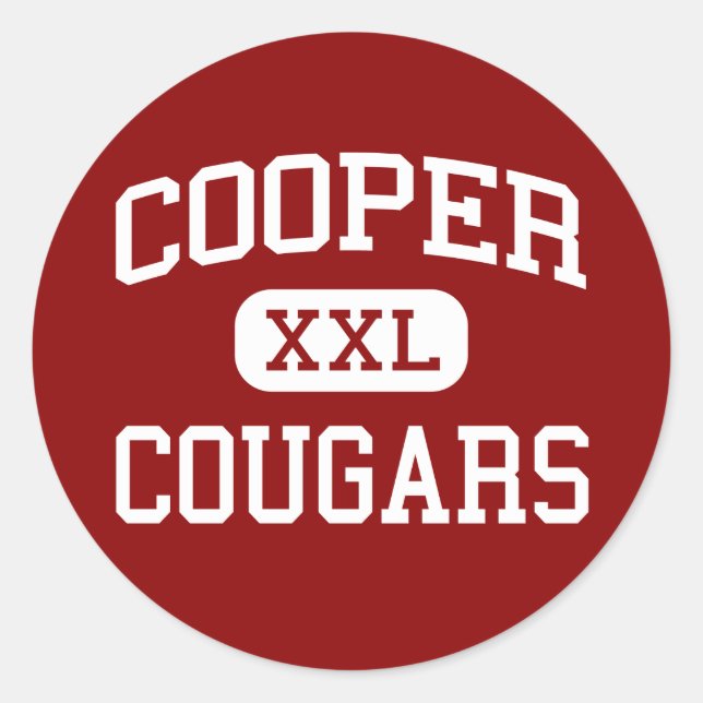 Adesivo Cooper - Cougars - Segundo grau - Abilene Texas (Frente)