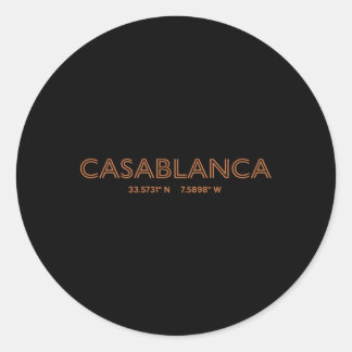 Adesivo Coordenadas da Cidade de Marrocos Casablanca