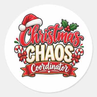 Adesivo Coordenador de Caos de Natal Design Festivo de Fér