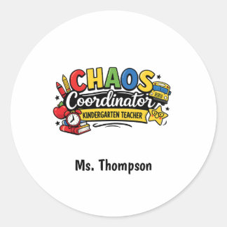 Adesivo Coordenador Professor Caos Personalizado