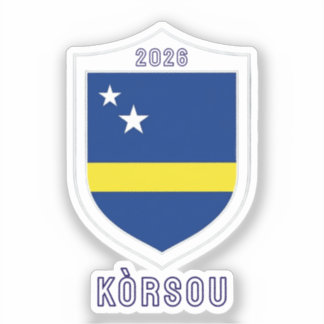 Adesivo Copa do Mundo Curaçao 2026