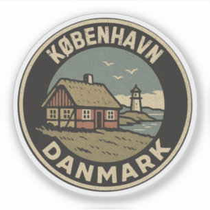 Adesivo Copenhague, Dinamarca Danmark 