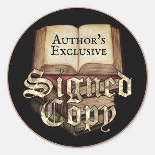 Adesivo Cópia assinada exclusiva do autor em preto