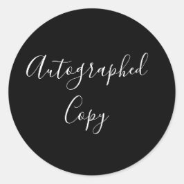 Adesivo Cópia Autografada de Caligrafia Elegante Preta