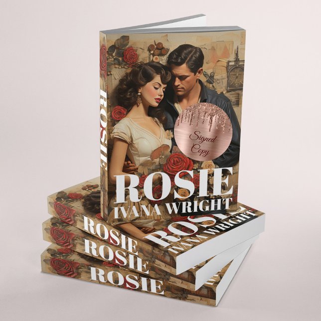 Adesivo Cópia de Unidade de Dissipador de Folha Ouro rosa  (Rose Gold Foil Faux Glitter Drip Signed Copy Classic Round Stickers)