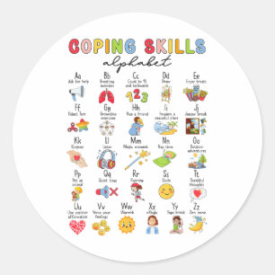 Adesivo Copiando habilidades Alphabet Mental Health Awarne