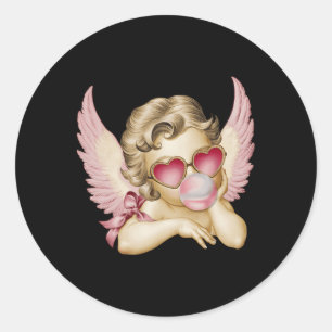 Adesivo Copo de Corações do Dia dos Namorados Retro Cupido
