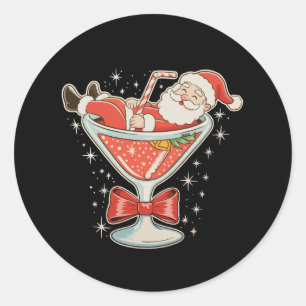 Adesivo Copo de Martini Santa Bagunça de Natal