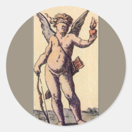 Adesivo Copo de São Valentim Cegado, Carta de Tarot Antiga