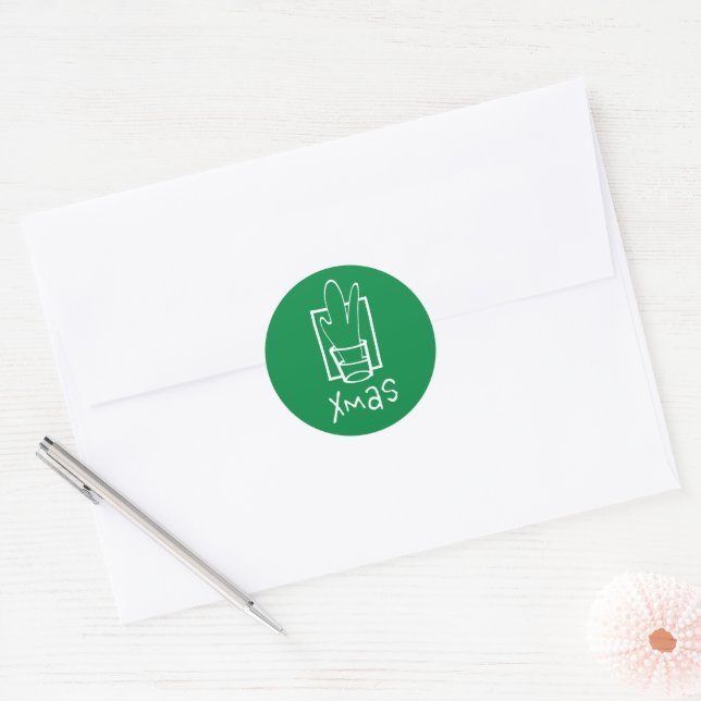 Adesivo Copo de Shot de Natal Espumante (Envelope)