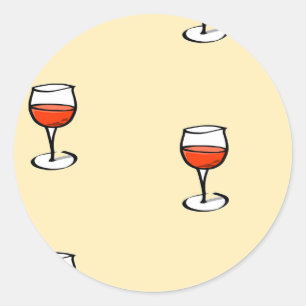Adesivo copo de vinho em laranja
