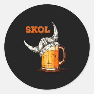 Adesivo Copo para beber Capacete Viking Nórdico Skol