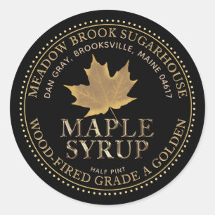 Adesivo Copper Maple Leaf Maple Xarope Metálico Dourado