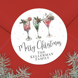 Adesivo Coquetéis Festivos Feliz Natal