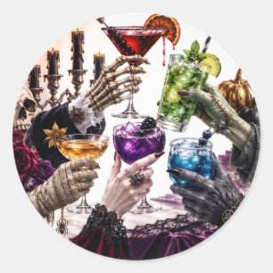Adesivo Coquetel de Halloween Midnight Monsters