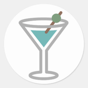 Adesivo Coquetel engraçado Martini Emoji