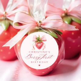 Adesivo Coquette Berry Primeiro Aniversário