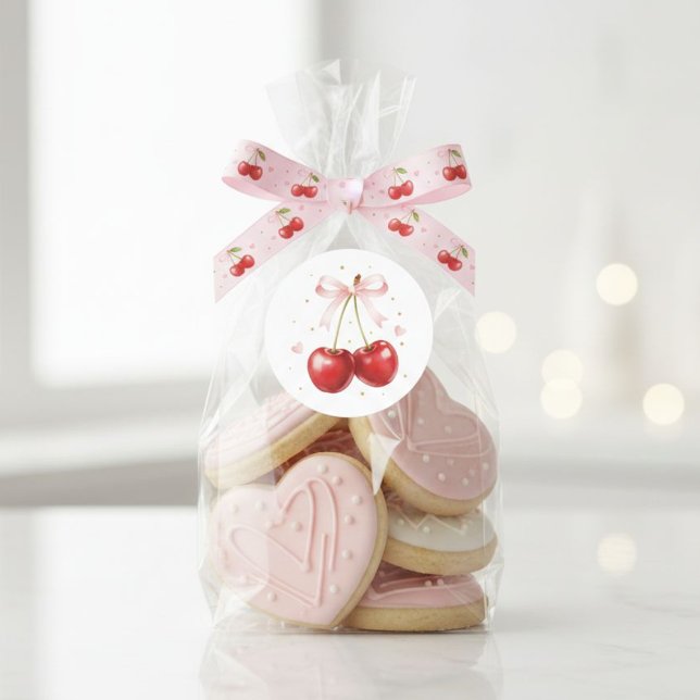 Adesivo Coquette Cherry Sticker Pink Bow Aesthetic Laptop  (Criador carregado)