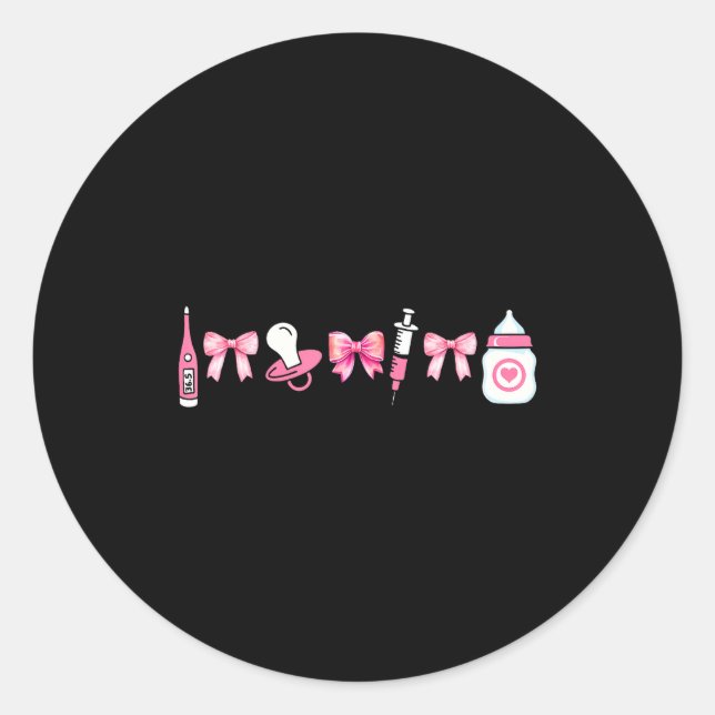 Adesivo Coquette Mother Baby Mbu Nurse Stpartum Rn Christm (Frente)