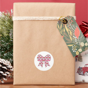 Adesivo Coquette Natal Arco Rosa Papai Noel Vintage Retro