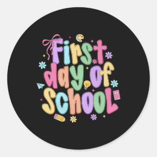 Adesivo Coquette Primeiro Dia Do Disquete De Arco Escolar 