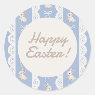 Adesivo Coquette Watercolor Bunny Lace Easter Sticker