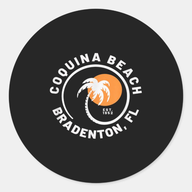 Adesivo Coquina Beach Bradenton Fl (Frente)