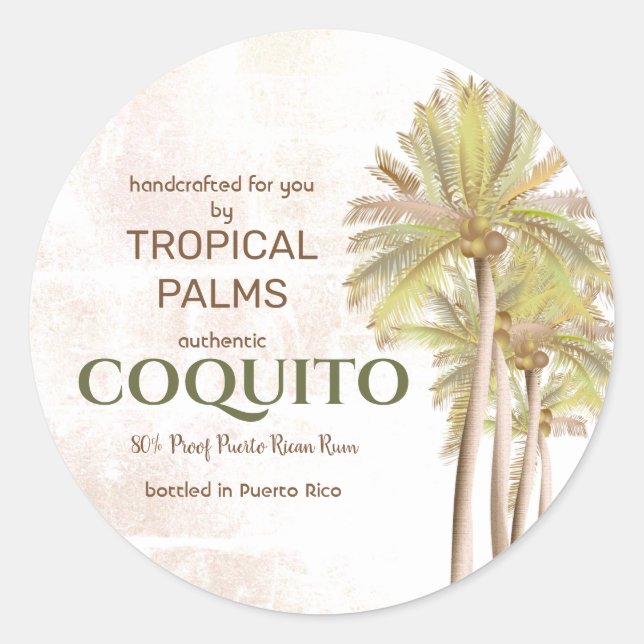 Adesivo Coquito Coco Tropical Palma (Frente)