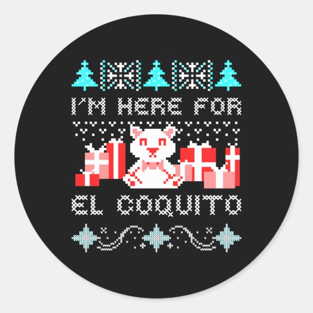 Adesivo Coquito Porto Rico Ongly Navidad Boricua (Frente)
